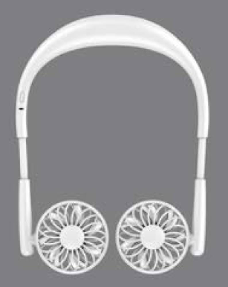 Amazon.co.jp: USB充電式 首掛け扇風機 Fans Free 白 ファンズ